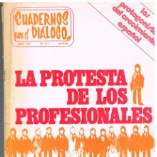 Coleccionismo de Revistas y Periódicos: CUADERNOS PARA EL DIALOGO Nº 117, LA PROTESTA DE LOS PROFESIONALES, JUNIO 1973. Lote 240487465