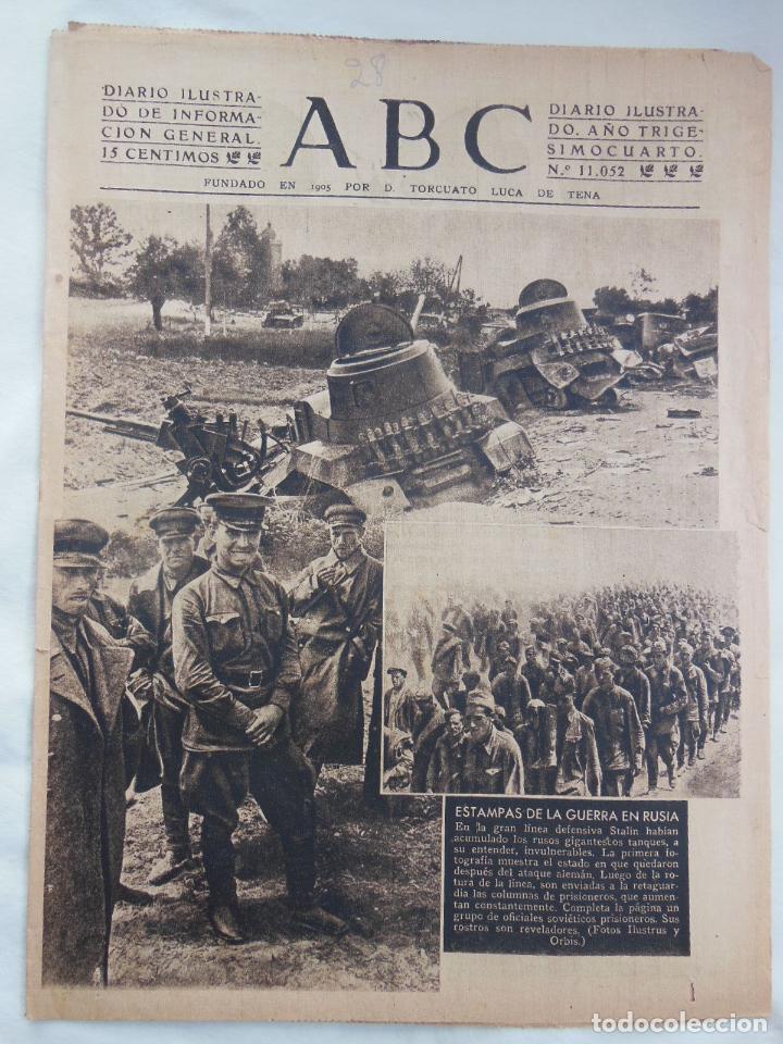 Coleccionismo de Revistas y Peri&oacute;dicos: ABC Diario Ilustrado, 28 de julio 1941. Segunda Guerra Mundial