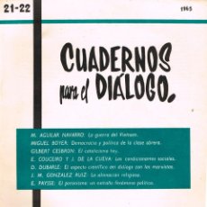 Coleccionismo de Revistas y Periódicos: CUADERNOS PARA EL DIALOGO Nº 21 Y 22, DE JUNIO Y JULIO DE 1965. Lote 240498730