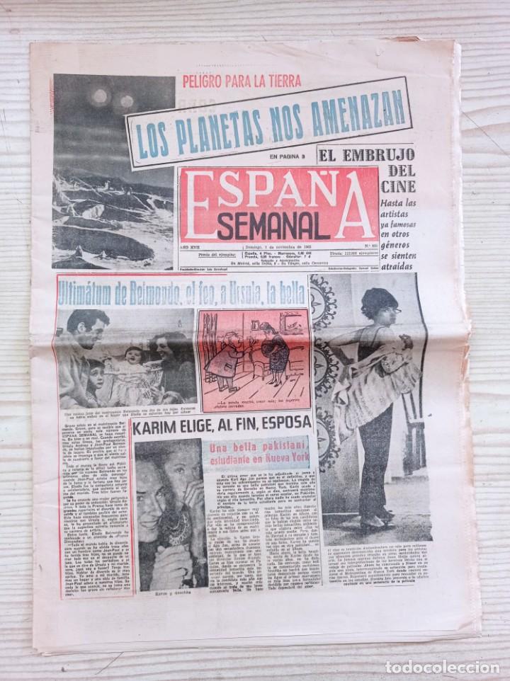 Coleccionismo de revistas y peri&oacute;dicos: Periodico Diario Espa&ntilde;a Semanal - Peligro Para La Tierra - 7 Noviembre 1965