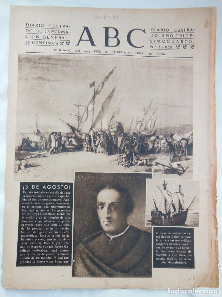 Coleccionismo de Revistas y Peri&oacute;dicos: ABC Diario Ilustrado, 4 de agosto 1941. Segunda Guerra Mundial