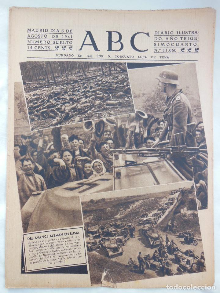 Coleccionismo de Revistas y Peri&oacute;dicos: ABC Diario Ilustrado, 6 de agosto 1941. Segunda Guerra Mundial