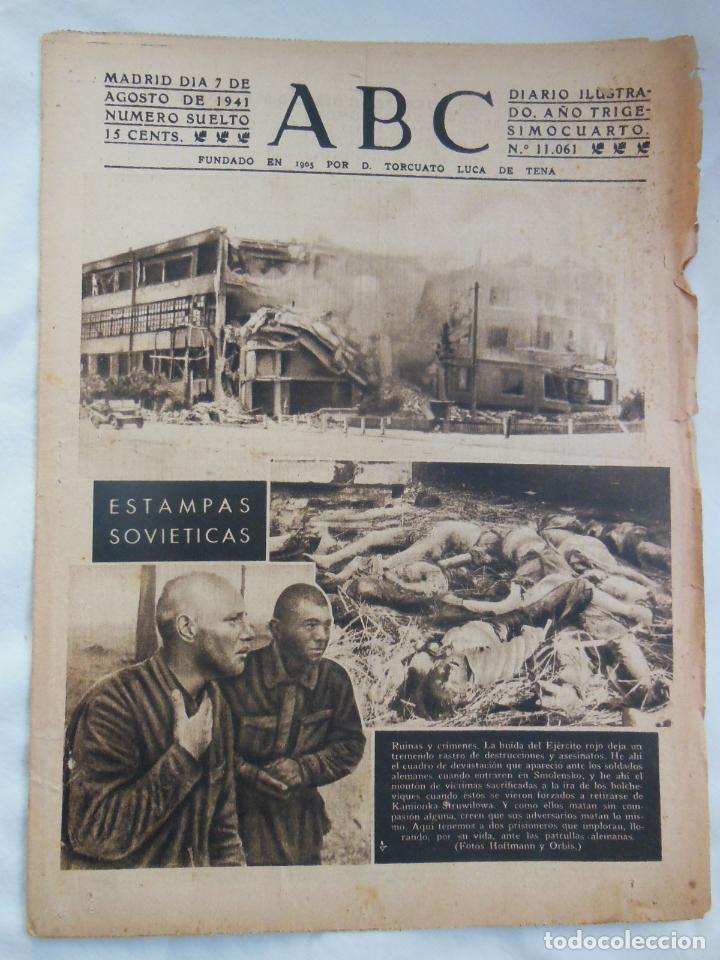 Coleccionismo de Revistas y Peri&oacute;dicos: ABC Diario Ilustrado, 7 de agosto 1941. Segunda Guerra Mundial
