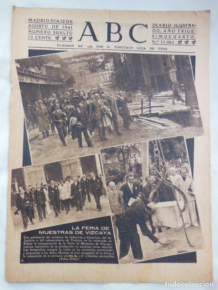 Coleccionismo de Revistas y Peri&oacute;dicos: ABC Diario Ilustrado, 12 de agosto 1941. Segunda Guerra Mundial
