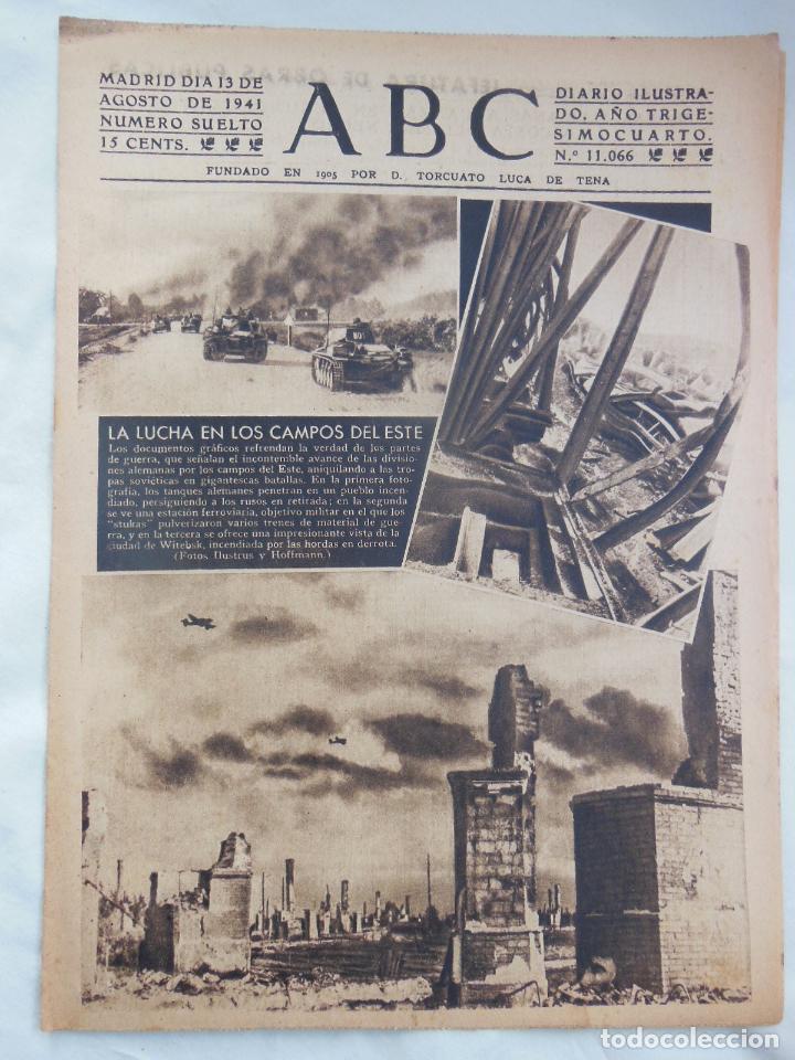 Coleccionismo de Revistas y Peri&oacute;dicos: ABC Diario Ilustrado, 13 de agosto 1941. Segunda Guerra Mundial