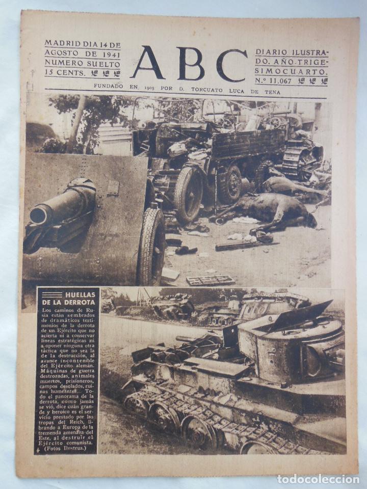 Coleccionismo de Revistas y Peri&oacute;dicos: ABC Diario Ilustrado, 14 de agosto 1941. Segunda Guerra Mundial