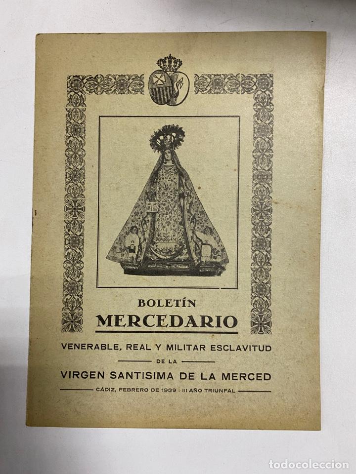 Collection Magazines and Newspapers: BOLETIN MERCEDARIO. FEBRERO 1939. N&ordm; 1. A&Ntilde;O I. VIRGEN SANTISIMA DE LA MERCED. CADIZ.