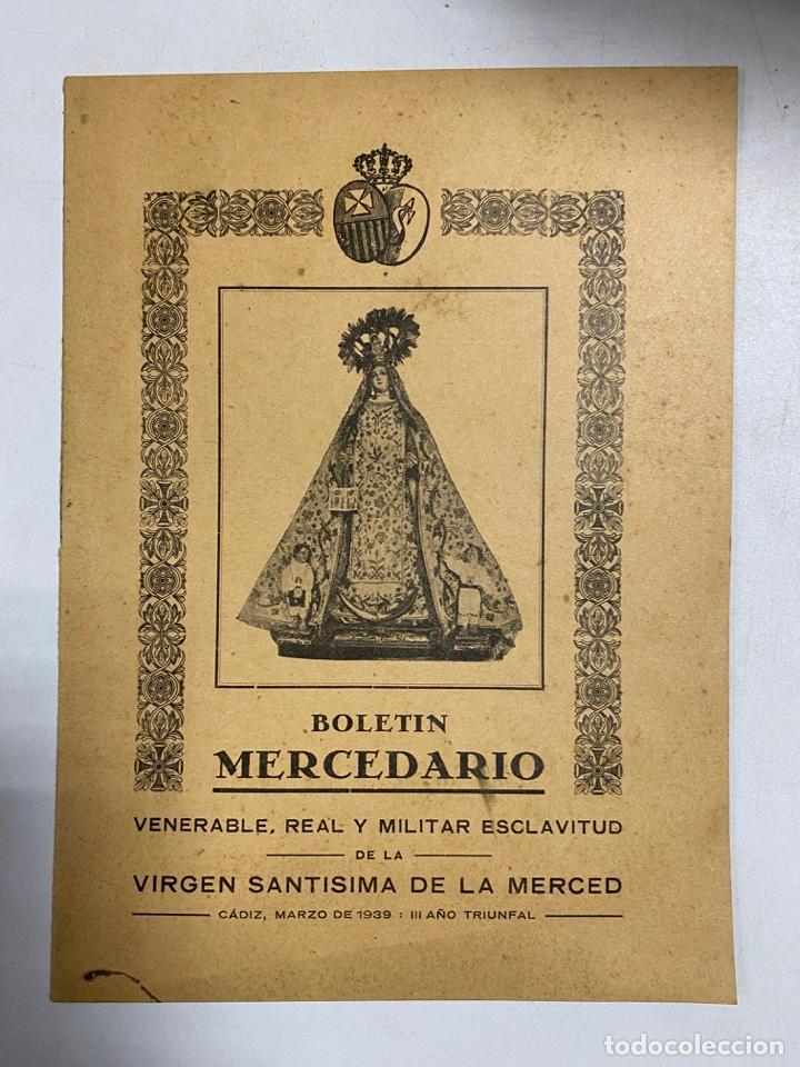 Collection Magazines and Newspapers: BOLETIN MERCEDARIO. MARZO 1939. N&ordm; 2. A&Ntilde;O I. VIRGEN SANTISIMA DE LA MERCED. CADIZ.