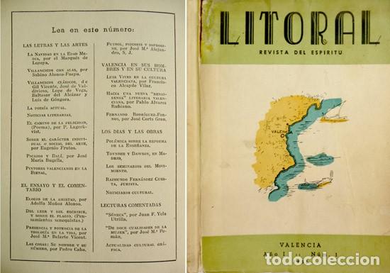 Coleccionismo de revistas y peri&oacute;dicos: LITORAL. Revista del esp&iacute;ritu. A&ntilde;o I, N&ordm; 1, 1951.