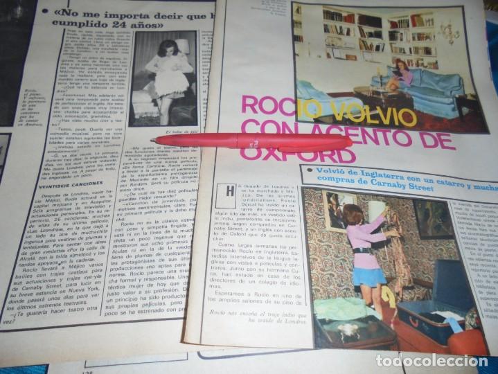 Coleccionismo de Revistas y Peri&oacute;dicos: RECORTE : ROCIO DURCAL VUELVE DE LONDRES .AMA, OCTUBRE 1969(#)