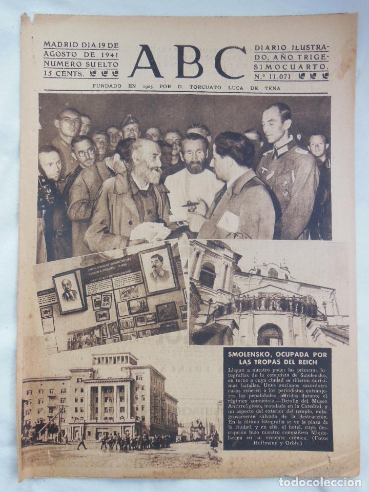 Coleccionismo de Revistas y Peri&oacute;dicos: ABC Diario Ilustrado, 19 de agosto 1941. Segunda Guerra Mundial