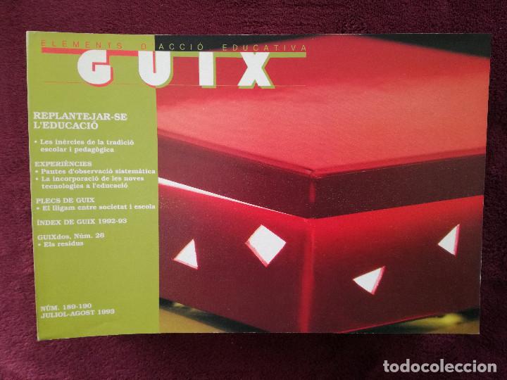 Colecionismo de Revistas e Jornais: REVISTA GUIX 189 - 190 REPLANTEJAR-SE L'EDUCACIO - LLIGAM ENTRE SOCIETAT I ESCOLA INDEX 1992 - 1993
