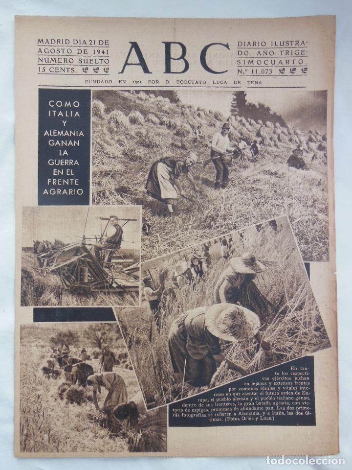 Coleccionismo de Revistas y Peri&oacute;dicos: ABC Diario Ilustrado, 21 de agosto 1941. Segunda Guerra Mundial