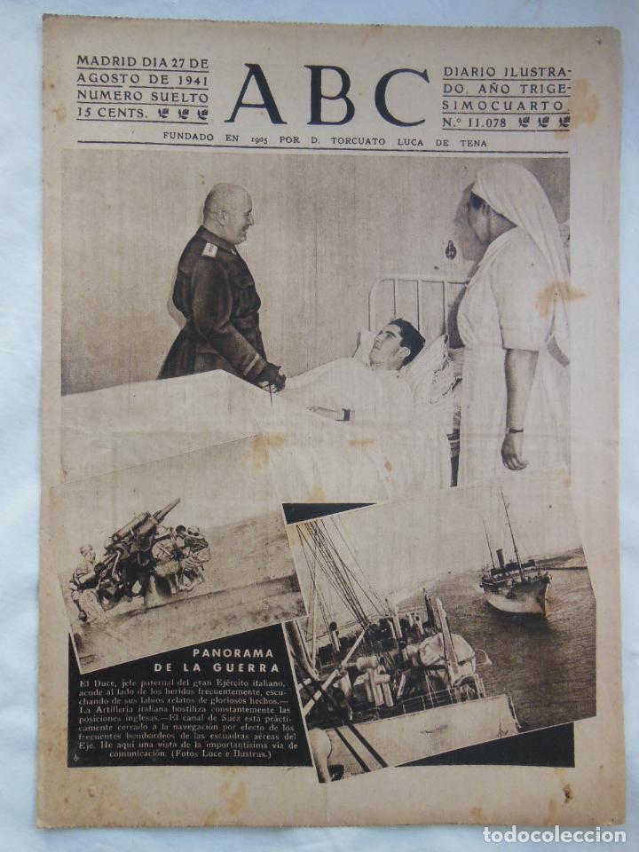 Coleccionismo de Revistas y Peri&oacute;dicos: ABC Diario Ilustrado, 27 de agosto 1941. Segunda Guerra Mundial