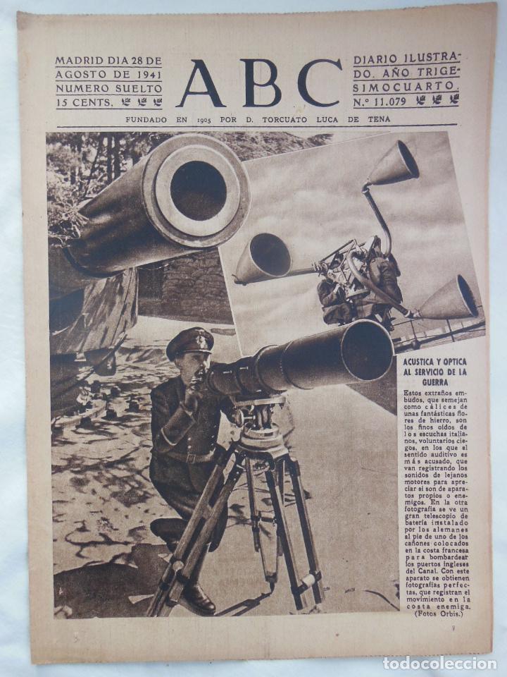Coleccionismo de Revistas y Peri&oacute;dicos: ABC Diario Ilustrado, 28 de agosto 1941. Segunda Guerra Mundial