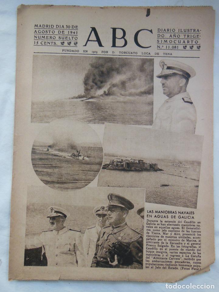 Coleccionismo de Revistas y Peri&oacute;dicos: ABC Diario Ilustrado, 30 de agosto 1941. Segunda Guerra Mundial