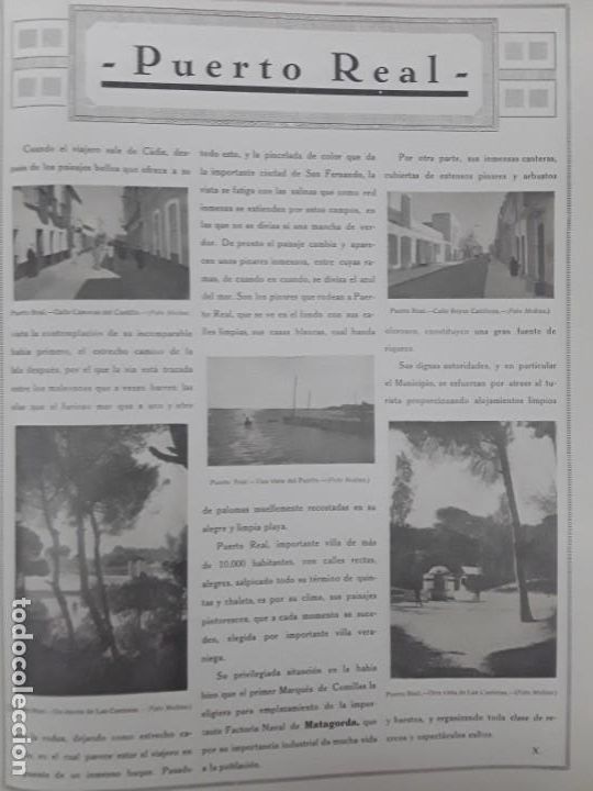 Sammeln von Zeitschriften und Zeitungen: PUERTO REAL RIQUEZAS FACTORIA NAVAL DE MATAGORDA MARQUES COMILLAS HOJA A&Ntilde;O 1930