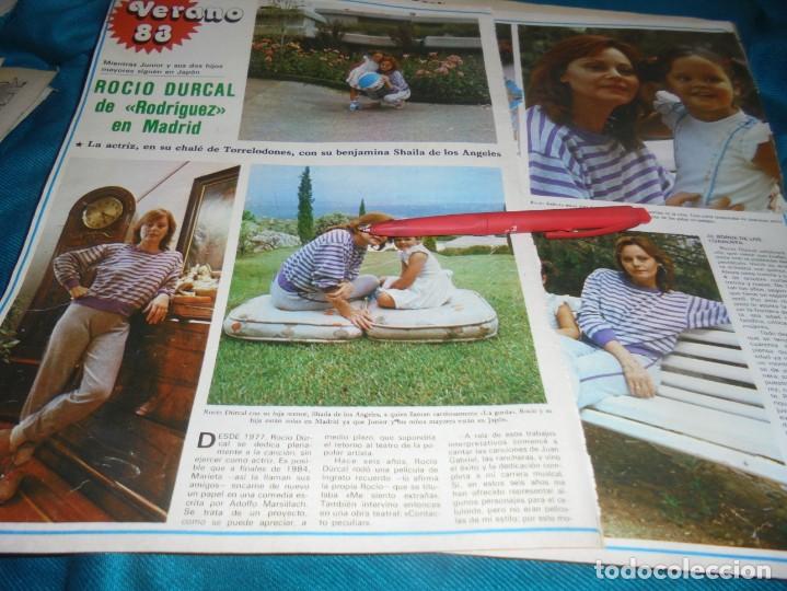 Coleccionismo de Revistas y Peri&oacute;dicos: RECORTE : ROCIO DURCAL, DE RODRIGUEZ EN MADRID .SEMANA, JULIO 1983(#)