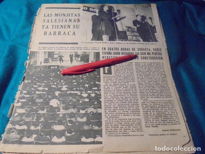 Coleccionismo de Revistas y Peri&oacute;dicos: RECORTE : CARMEN SEVILLA CON LAS MONJAS SALESIANAS .SABADO GRAFICO, ENERO 1961(#)