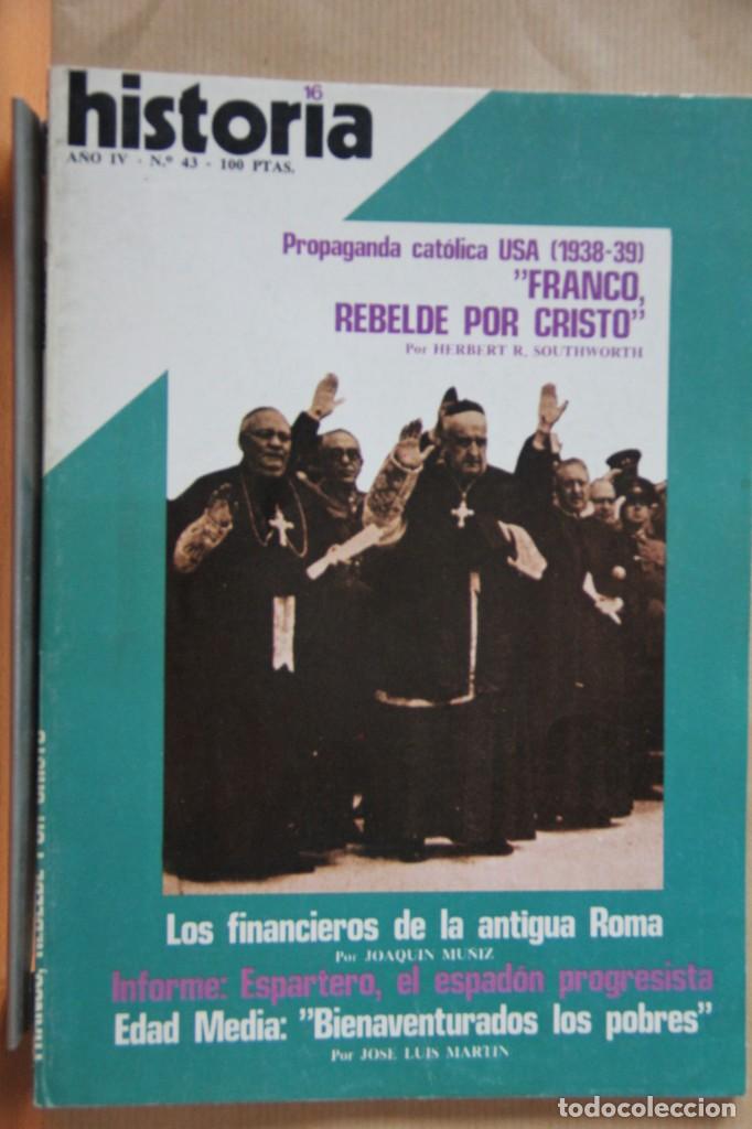 Coleccionismo de revistas y peri&oacute;dicos: Revista Historia 16, 1979, n&ordm; 43 / Propaganda cat&oacute;lica USA, &lsquo;Franco, rebelde por Cristo&rsquo; y otros