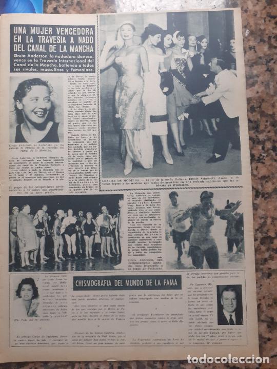 Coleccionismo de Revistas y Peri&oacute;dicos: EMILIO SCHUBERT LAURENCE OLIVER SOFIA LOREN SOPHIA TRAVESIA A NADO CANAL DE LA MANCHA 1957