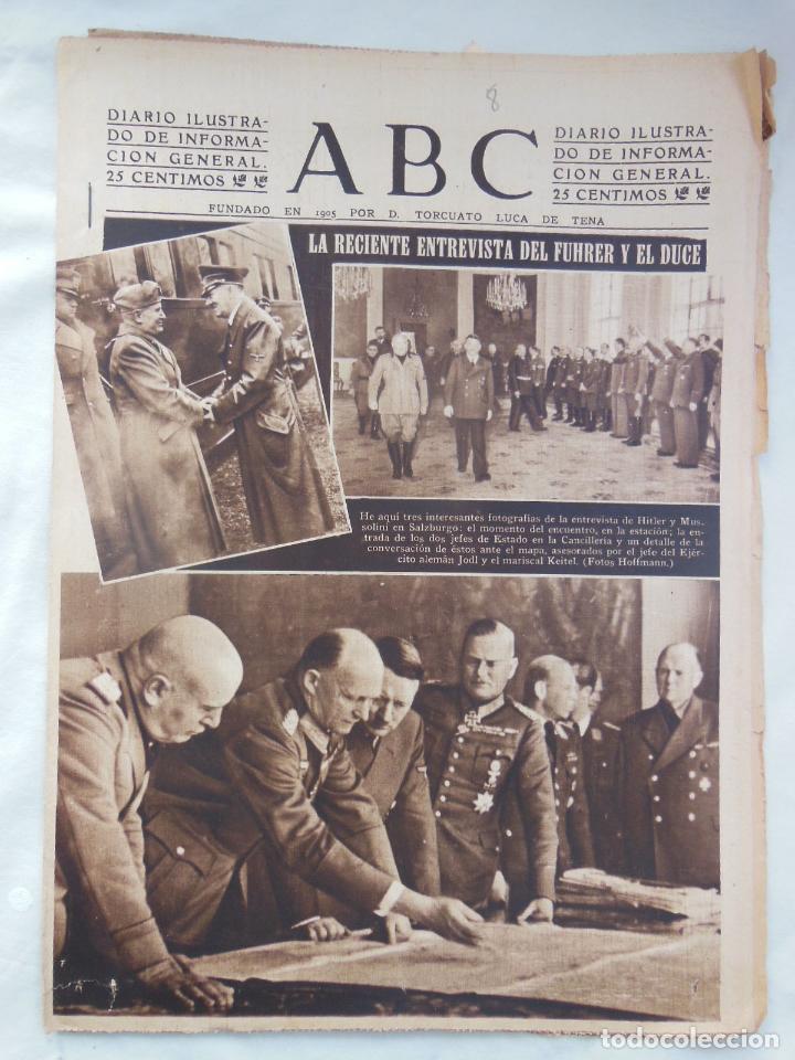 Coleccionismo de Revistas y Peri&oacute;dicos: ABC Diario Ilustrado, 8 de mayo 1942. Segunda Guerra Mundial