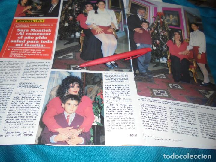 Coleccionismo de revistas y peri&oacute;dicos: RECORTE : SARA MONTIEL, DA LA BIENVENIDA A 1991. SEMANA, ENERO 1991(#)
