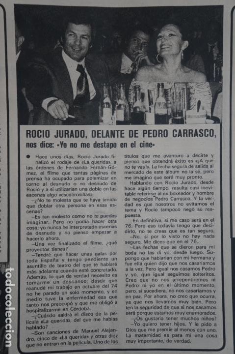 Coleccionismo de Revistas y Peri&oacute;dicos: RECORTE CLIPPING DE ROCIO JURADO Y PEDRO CARRASCO REVISTA SEMANA N&ordm; 1871 PAG. 57 L24