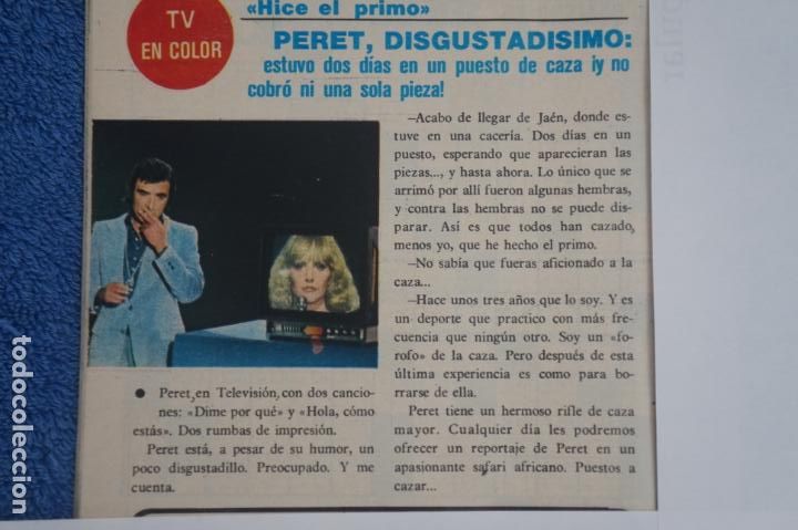 Coleccionismo de Revistas y Peri&oacute;dicos: RECORTE CLIPPING DE PERET REVISTA SEMANA N&ordm; 1871 PAG. 66 L24