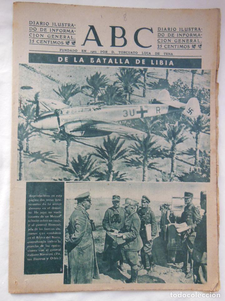 Coleccionismo de Revistas y Peri&oacute;dicos: ABC Diario Ilustrado, 8 de junio 1942. Segunda Guerra Mundial