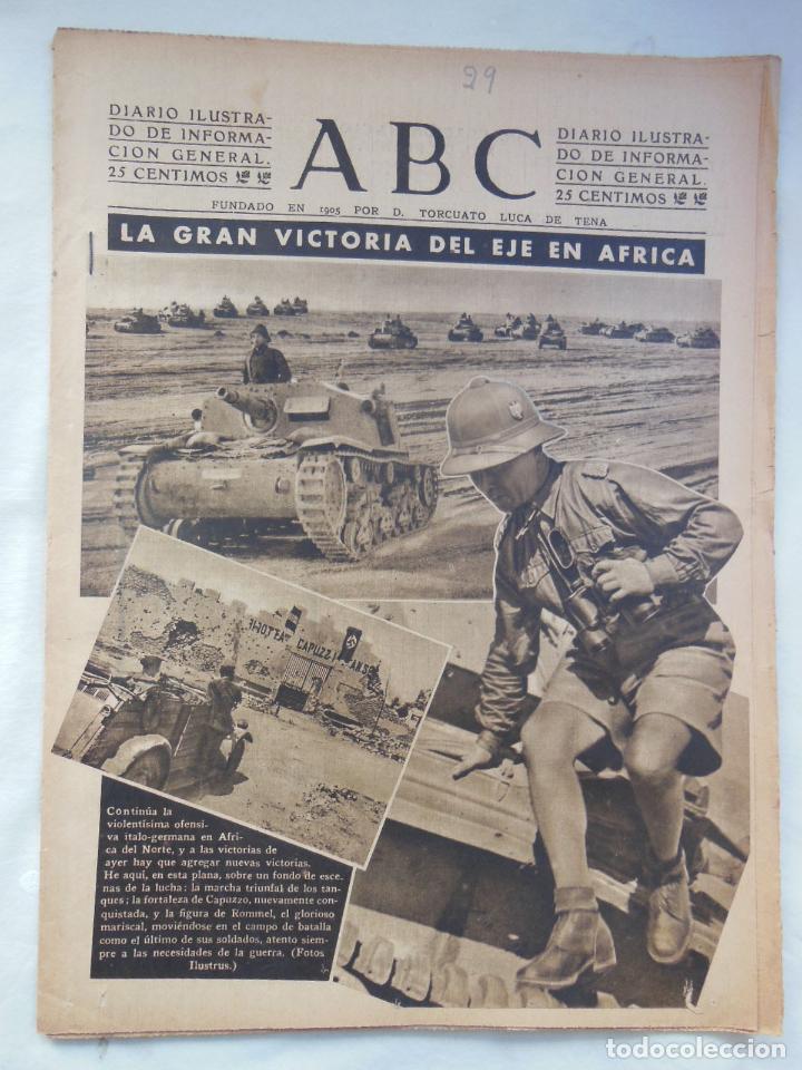 Coleccionismo de Revistas y Peri&oacute;dicos: ABC Diario Ilustrado, 29 de junio 1942. Segunda Guerra Mundial
