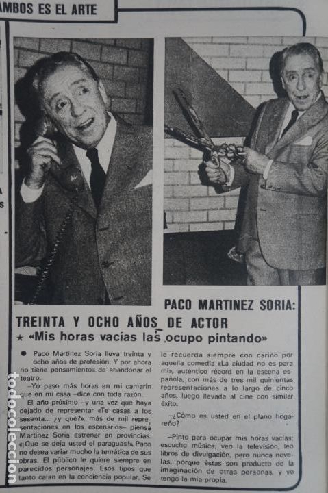 Coleccionismo de Revistas y Peri&oacute;dicos: RECORTE CLIPPING DE PACO MARTINEZ SORIA REVISTA SEMANA N&ordm; 1848 PAG. 52 L24