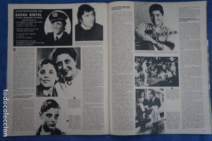 Coleccionismo de Revistas y Peri&oacute;dicos: RECORTE CLIPPING DE SACHA DISTEL CHANSONNIER REVISTA SEMANA N&ordm; 1847 PAG. 48-49 L24