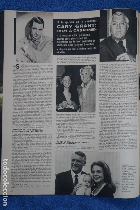 Coleccionismo de Revistas y Peri&oacute;dicos: RECORTE CLIPPING DE CARY GRANT Y MAUREEN DONALDSON REVISTA SEMANA N&ordm; 1844 PAG. 12 L24