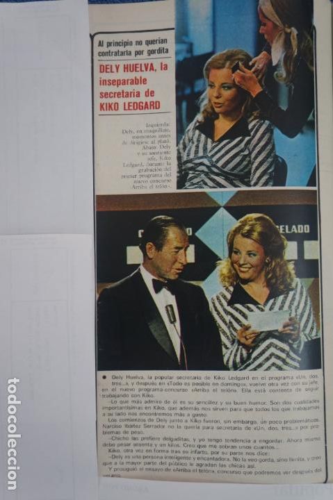 Coleccionismo de Revistas y Peri&oacute;dicos: RECORTE CLIPPING DE DELY HUELVA Y KIKO LEDGARD ARRIBA EL TELON REVISTA SEMANA N&ordm; 1844 PAG. 34 L24