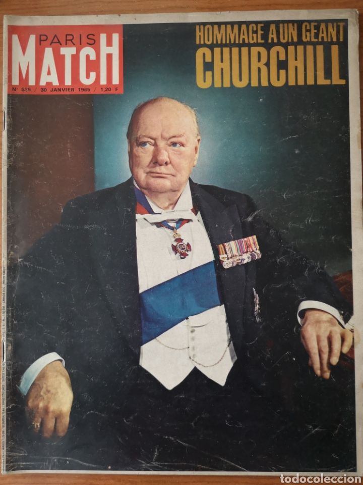 Coleccionismo de Revistas y Peri&oacute;dicos: REVISTA FRANCESA, PARIS MATCH N.&ordm; 825 1965 HOMMAGE A UN G&Eacute;ANT. CHURCHILL