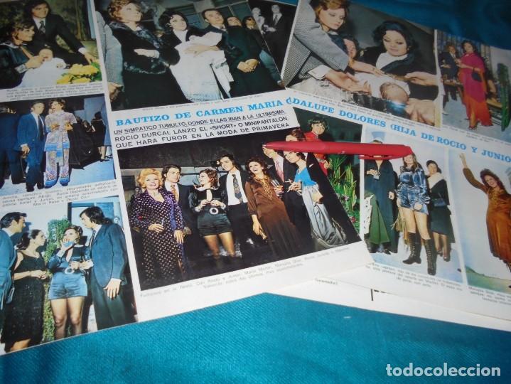 Coleccionismo de Revistas y Peri&oacute;dicos: RECORTE : LOLA FLORES, MADRINA DE LA HIJA DE ROCIO DURCAL. SEMANA, FBRO 1971(#)
