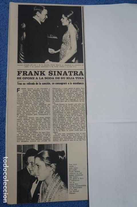 Coleccionismo de Revistas y Peri&oacute;dicos: RECORTE CLIPPING DE FRANK SINATRA REVISTA SEMANA N&ordm; 1627 PAG. 30 L27