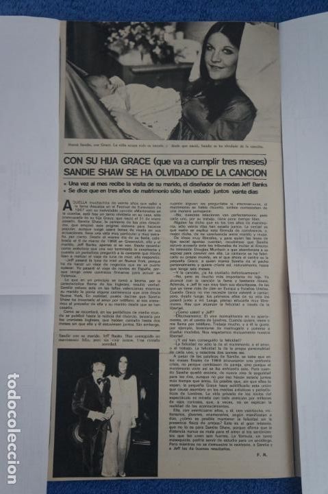 Coleccionismo de Revistas y Peri&oacute;dicos: RECORTE CLIPPING DE SANDIE SHAW Y SU HIJA GRACE REVISTA SEMANA N&ordm; 1627 PAG. 62 L27