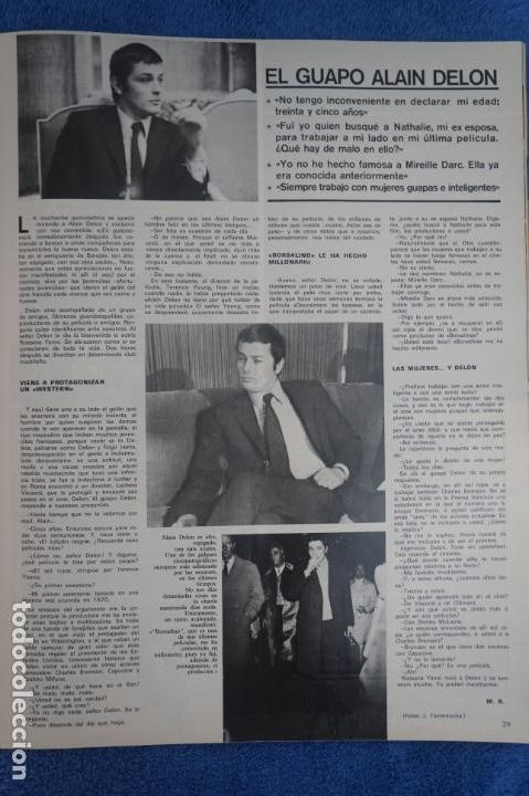 Coleccionismo de Revistas y Peri&oacute;dicos: RECORTE CLIPPING DE ALAIN DELON REVISTA SEMANA N&ordm; 1618 PAG. 29 L27