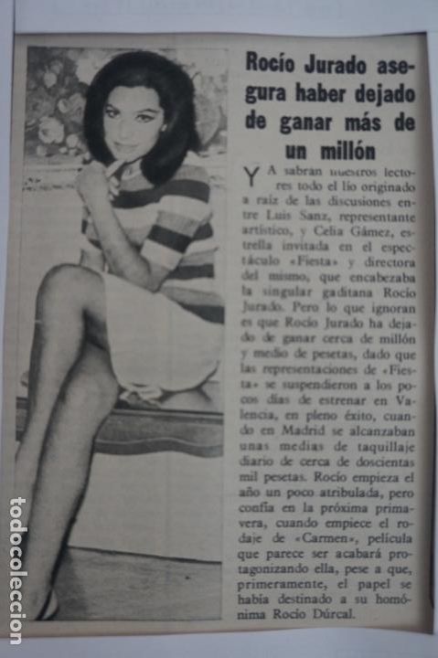 Coleccionismo de Revistas y Peri&oacute;dicos: RECORTE CLIPPING DE ROCIO JURADO REVISTA SEMANA N&ordm; 1612 PAG. 22 L27