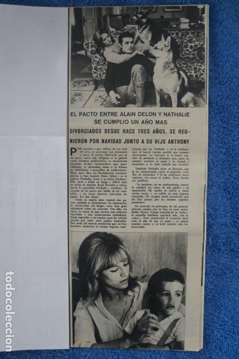 Coleccionismo de Revistas y Peri&oacute;dicos: RECORTE CLIPPING DE ALAIN DELON Y NATHALIE REVISTA SEMANA N&ordm; 1612 PAG. 35 L27