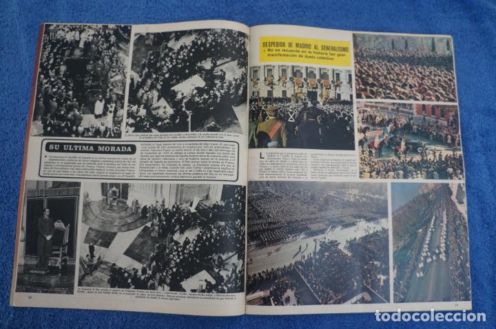Coleccionismo de Revistas y Peri&oacute;dicos: RECORTE CLIPPING DE FUNERAL DEL GENERALISIMO FRANCISCO FRANCO REVISTA SEMANA N&ordm; 1868 PAG. 18-19 L26