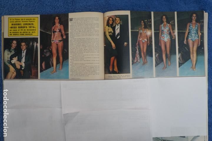 Coleccionismo de Revistas y Peri&oacute;dicos: RECORTE CLIPPING DE MARIBEL LORENZO MISS EUROPA 1974 REVISTA SEMANA N&ordm; 1867 PAG. 60-61 L26