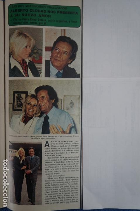 Coleccionismo de Revistas y Peri&oacute;dicos: RECORTE CLIPPING DE ALBERTO CLOSAS Y ELENA SEDOVA REVISTA SEMANA N&ordm; 1866 PAG. 75-76 L26