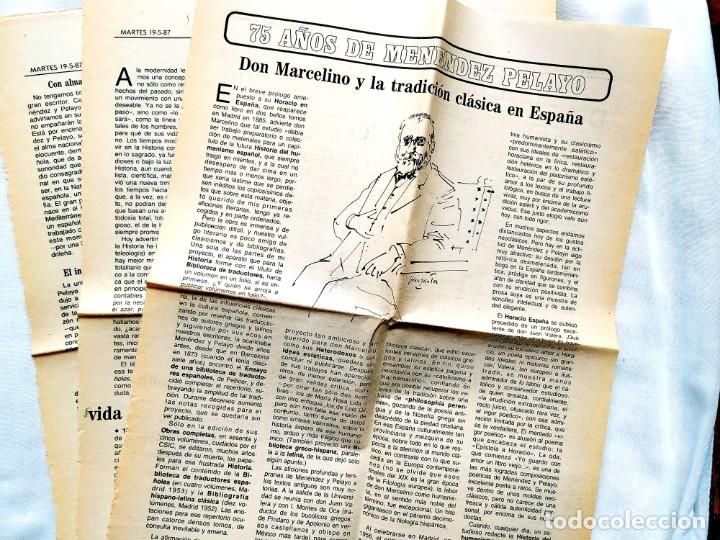 Coleccionismo de Revistas y Peri&oacute;dicos: ABC 1987 - 75 ANIVERSARIO MUERTE MEN&Eacute;NDEZ PELAYO
