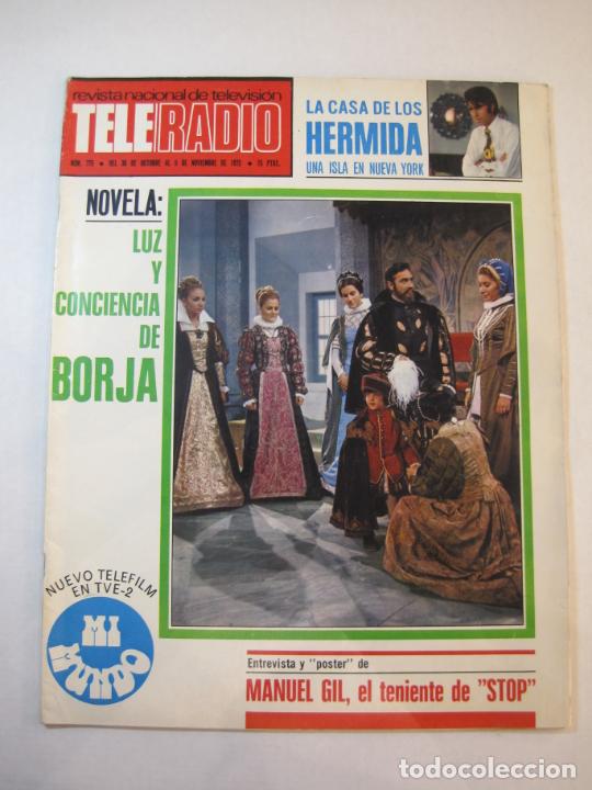 Coleccionismo de Revistas y Peri&oacute;dicos: TELERADIO-N&ordm; 775-A&Ntilde;O 1972-MANUEL GIL-ANTONIO CASAL-JULIO IGLESIAS-JUAN PARDO-LOS HERMIDA..-VER FOTOS