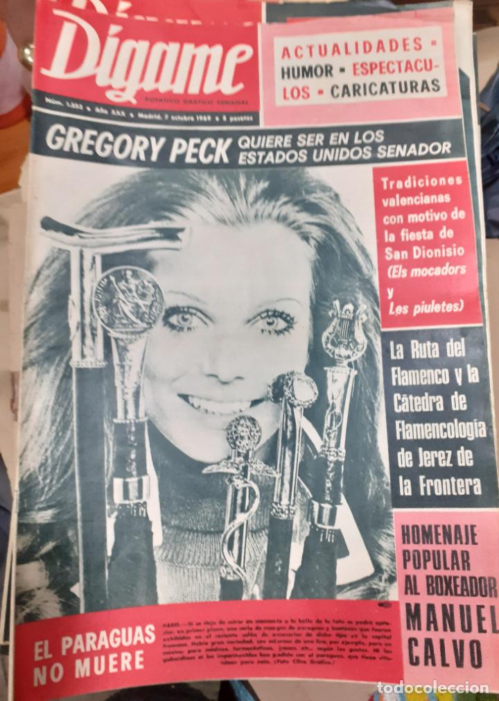 Colecionismo de Revistas e Jornais: D&iacute;game, N&uacute;m. 1553, A&Ntilde;O XXX, Madrid, 7 octubre 1969. Portada: Gregory Peck
