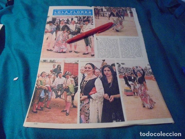 Coleccionismo de revistas y peri&oacute;dicos: RECORTE : LOLA FLORES, MADRINA DE 2 TOREROS. SEMANA, OCTBRE 1973(#)