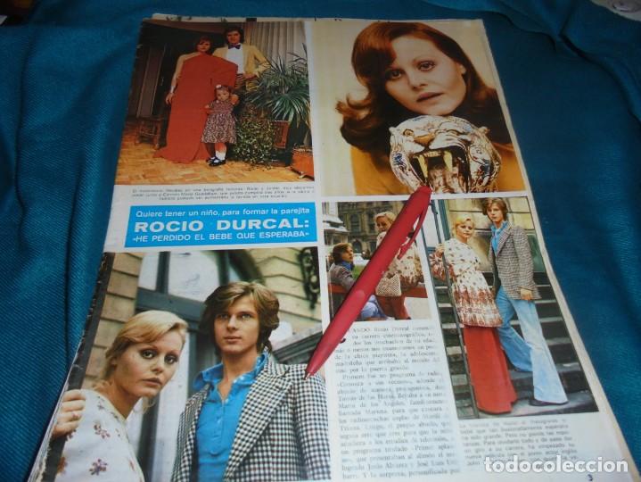 Coleccionismo de Revistas y Peri&oacute;dicos: RECORTE : ROCIO DURCAL PIERDE EL HIJO QUE ESPERABA. SEMANA, OCTBRE 1973(#)